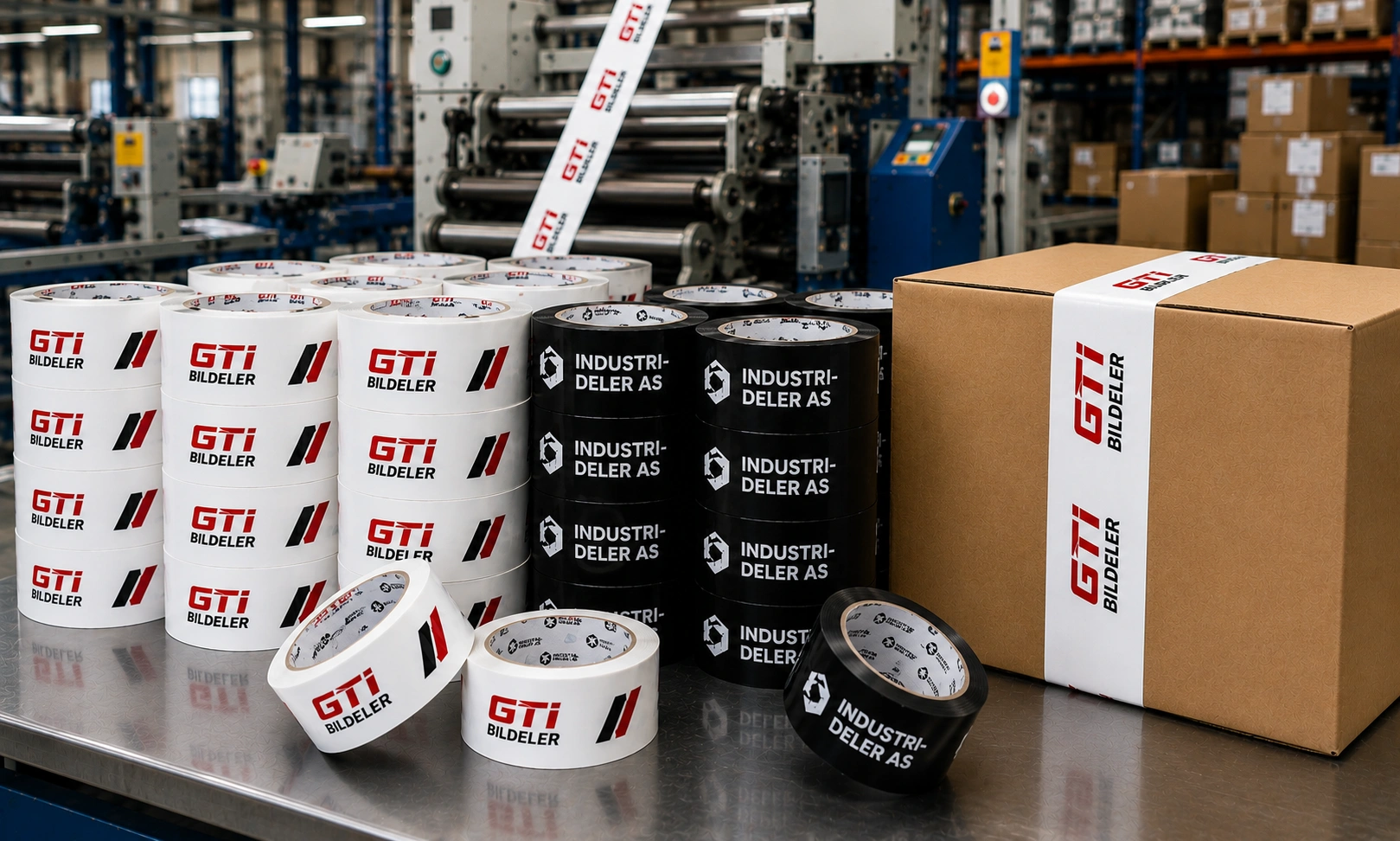 Tape med logo pakketape trykkeri tape med logo